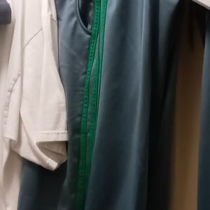 Adidas XL Bluish Gray with Green Stripes Shorts